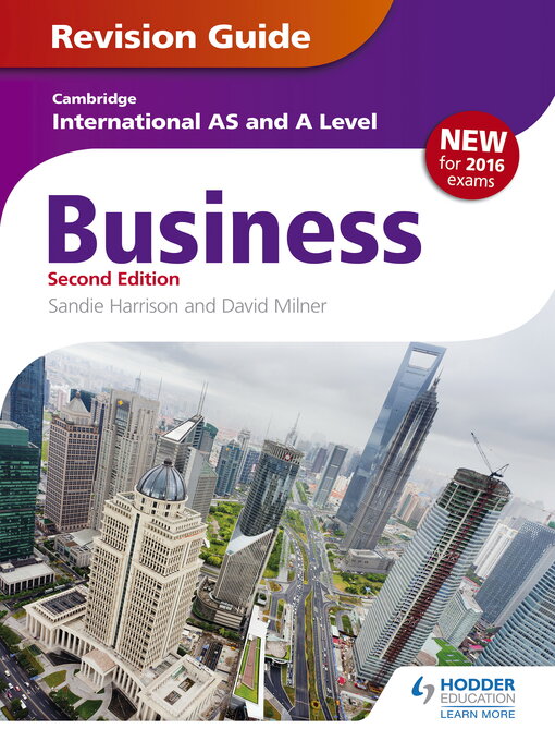 Title details for Cambridge International AS/A Level Business Revision Guide by Sandie Harrison - Available